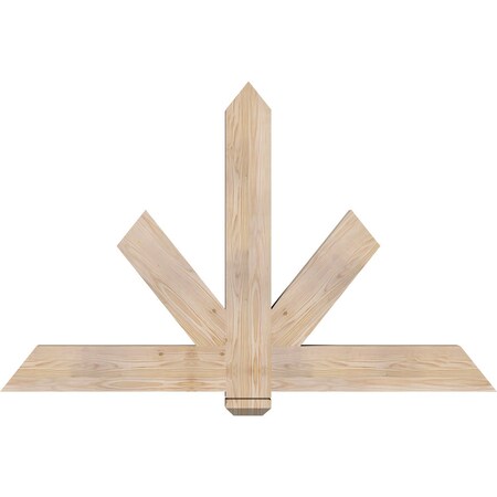 Ekena Millwork Kennewick Smooth Timber Gable Bracket, Douglas Fir, 60"W x 38"H x 3 1/2"D x 5 1/2"F, 15/12 Pitch GBW060X38X0406KEN00SDF
